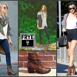 Frye Courtney lace up booties. Size 8